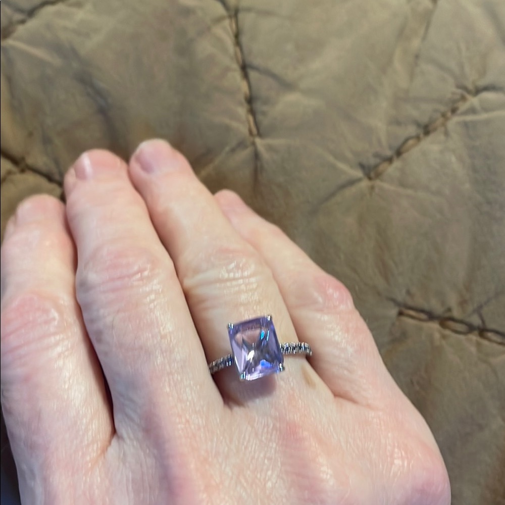 Modern Pink and Silver Ring